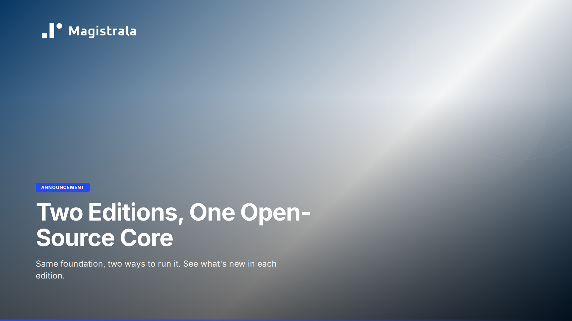 Announcing Magistrala Community Edition and Enterprise Edition
